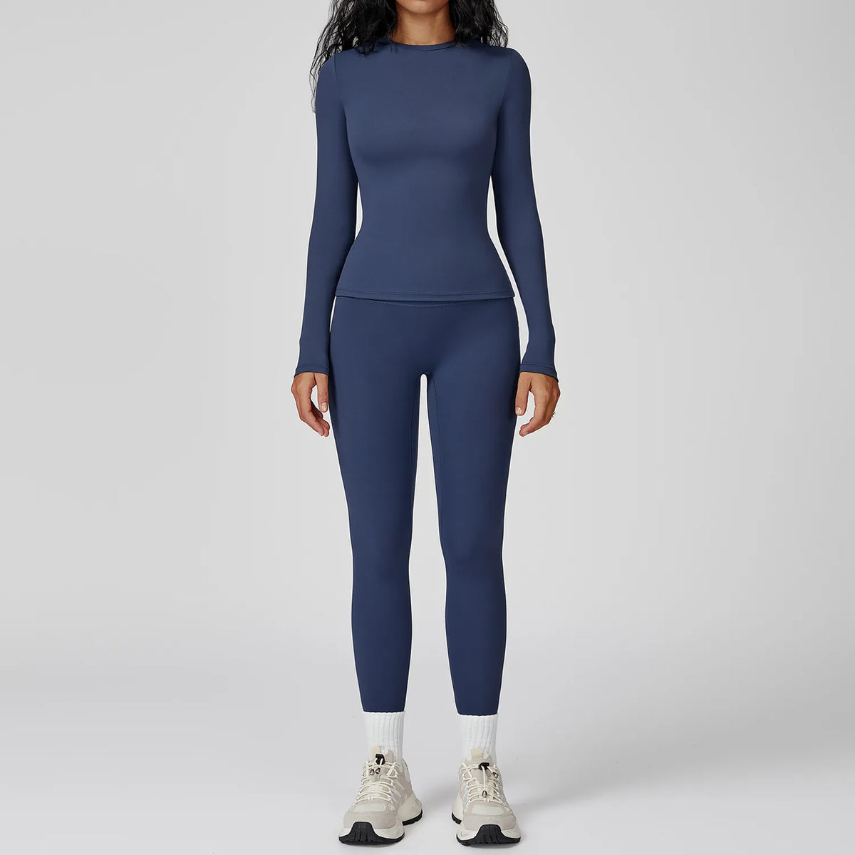 Mocha brown yoga set with 2 pieces from Corporación Turística, comfortable sporty apparel for exercise and relaxation.