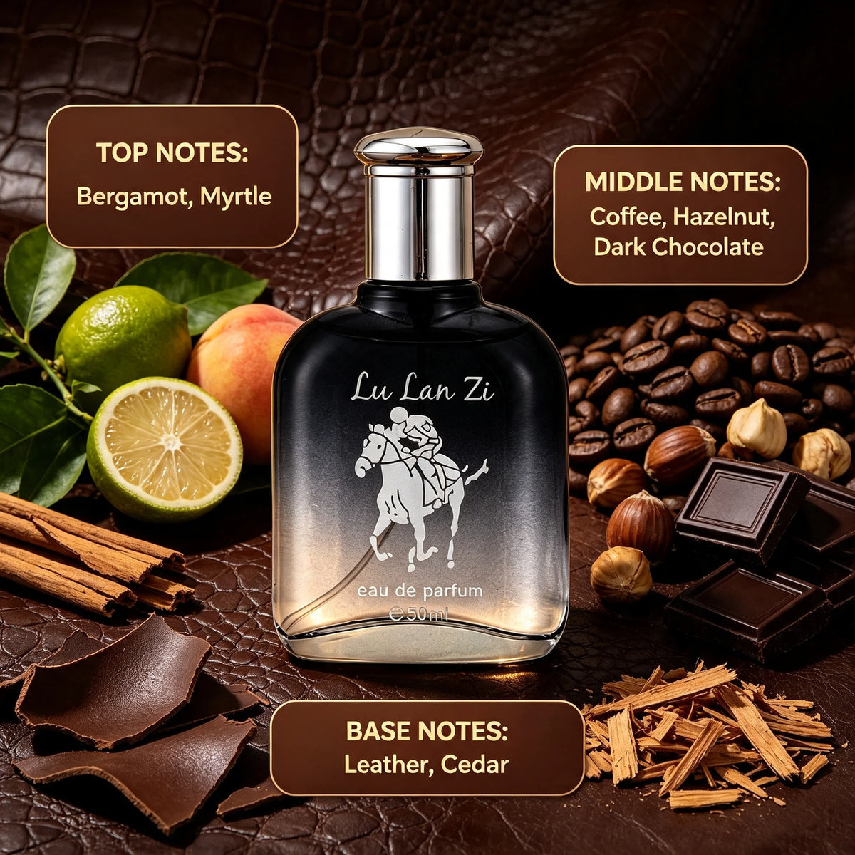 Caja sorpresa de colonia para hombre de Corporación Turística con una botella aleatoria, featuring un diseño atractivo y elegante.