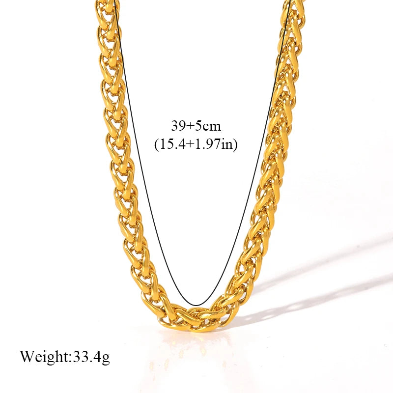 EILIECK 316L stainless steel necklace and bracelet set with sleek, modern design, crafted for durability and style.