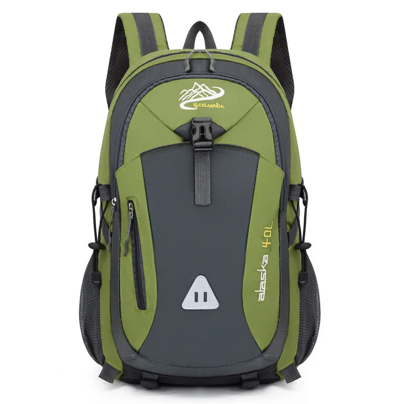 Black multifunctional sports backpack from Corporación Turística, breathable design, 12-inch size, ideal for outdoor activities and travel.