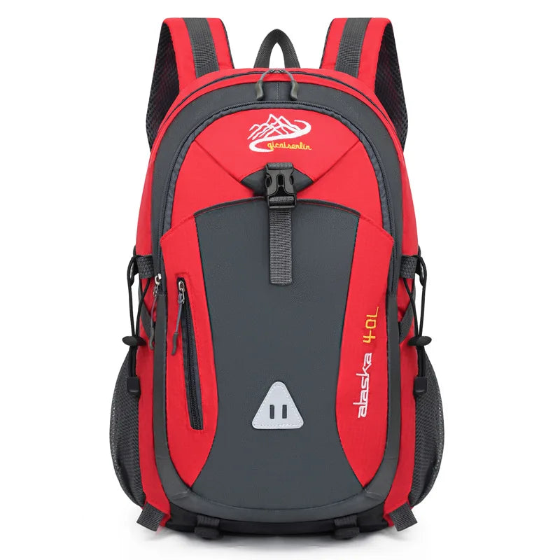 Black multifunctional sports backpack by Corporación Turística, breathable design, 12-inch size, ideal for outdoor and daily use.