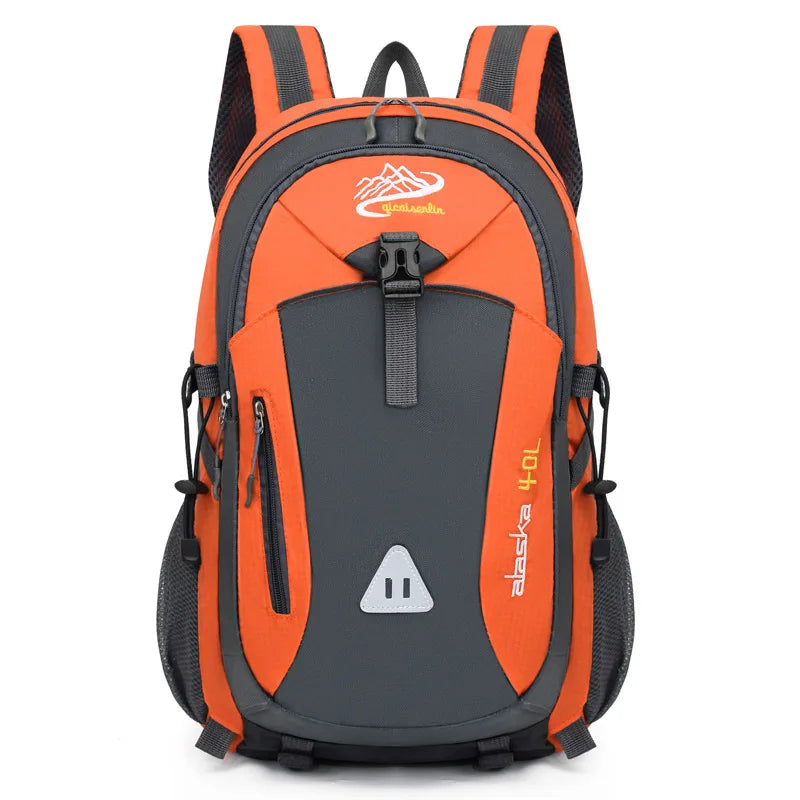 Black multifunctional sports backpack from Corporación Turística, breathable and suitable for travel or outdoor activities.