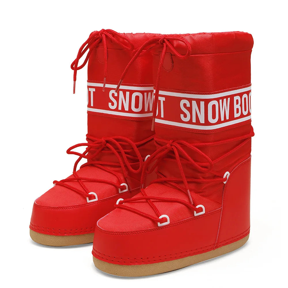 Black women's winter snow boots by Corporación Turística with mid-calf height, suitable for cold weather and snowy conditions.