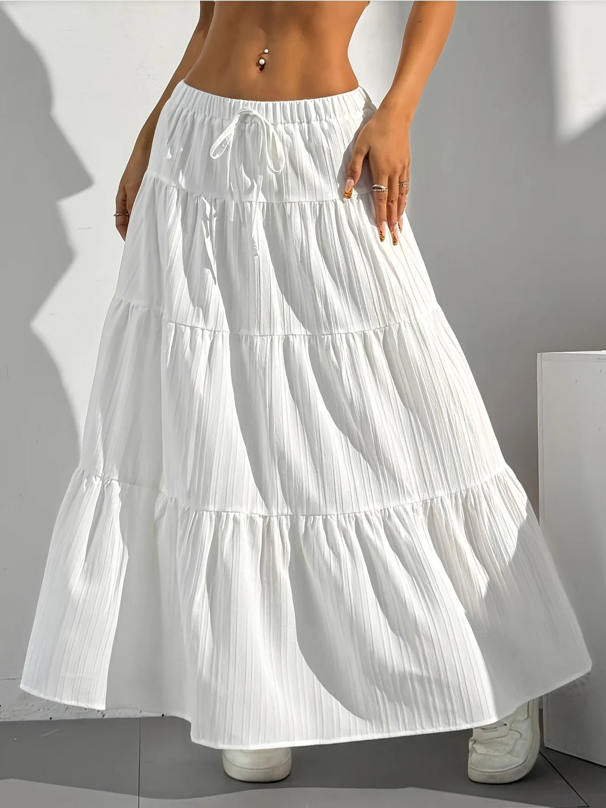 Elegant black women's skirt by Corporación Turística featuring a modern European cross-border style.