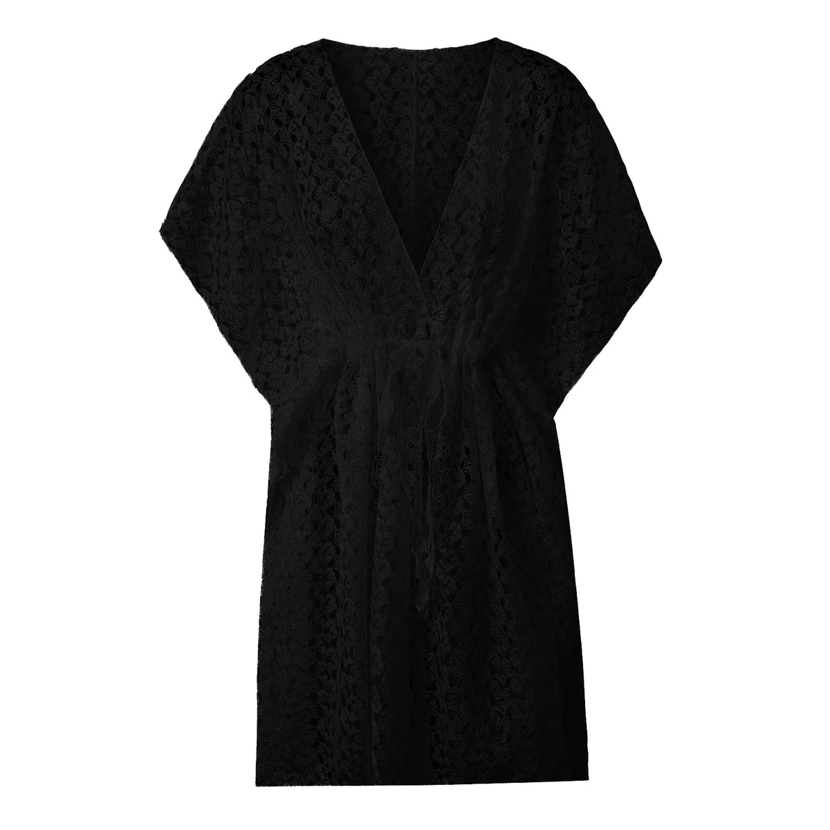 Black bohemian summer beach dress for women by Corporación Turística, flowing fabric and relaxed style.