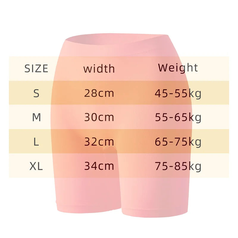 Orange women's safety shorts in a 1/2/3-pack, made by Corporación Turística, featuring durable fabric and secure fit.