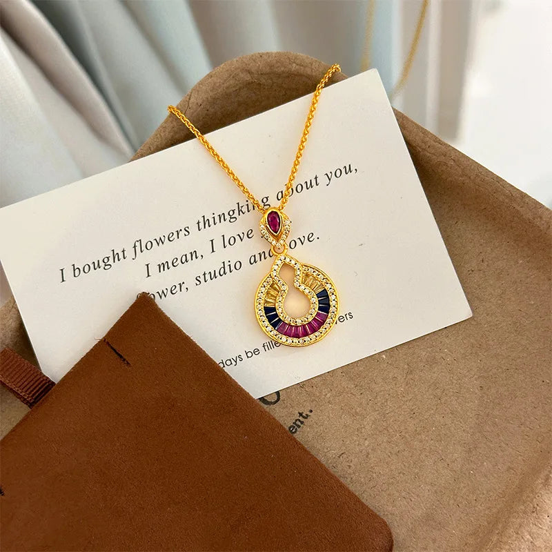 Luxury gold necklace with diamond pendant, 24K real gold, elegant jewelry by Corporación Turística