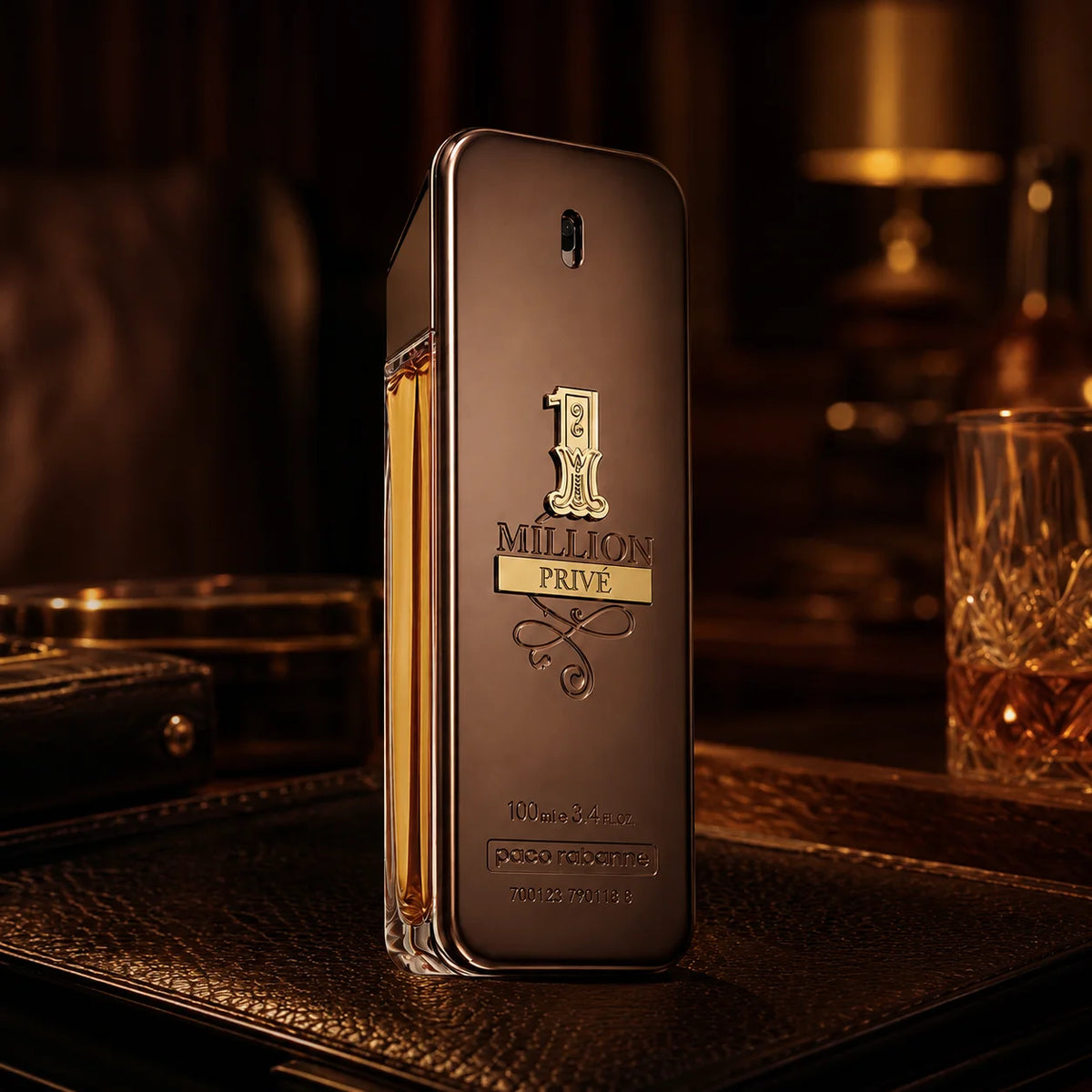 Unisex 100ml fruity perfume by Corporación Turística with gold packaging, designed for men, shown in the image.