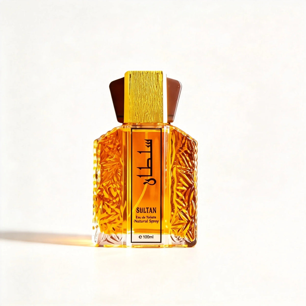 100ml Sultan Arabian Oriental Men Eau de Toilette by Corporación Turística, featuring elegant bottle design and luxurious fragrance.