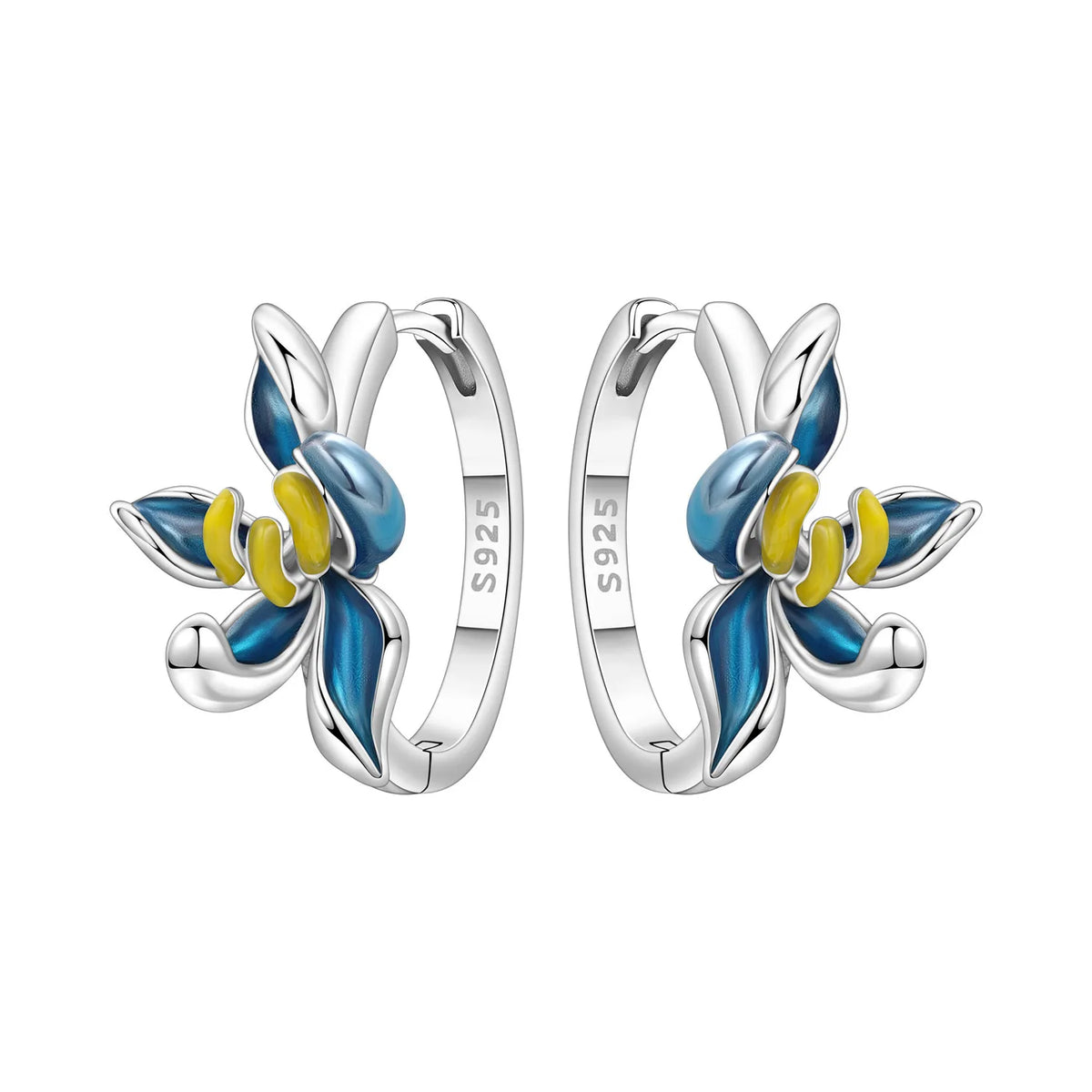 Panpoki Original silver 925 floral earrings by Corporación Turística, featuring delicate flower designs and sterling silver craftsmanship.