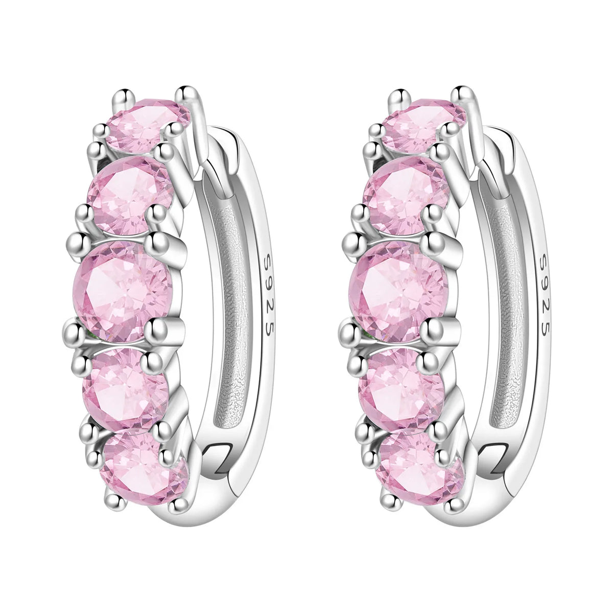 Colorful zirconia earrings from PANPOKI collection featuring simplified design, crafted by Corporación Turística.