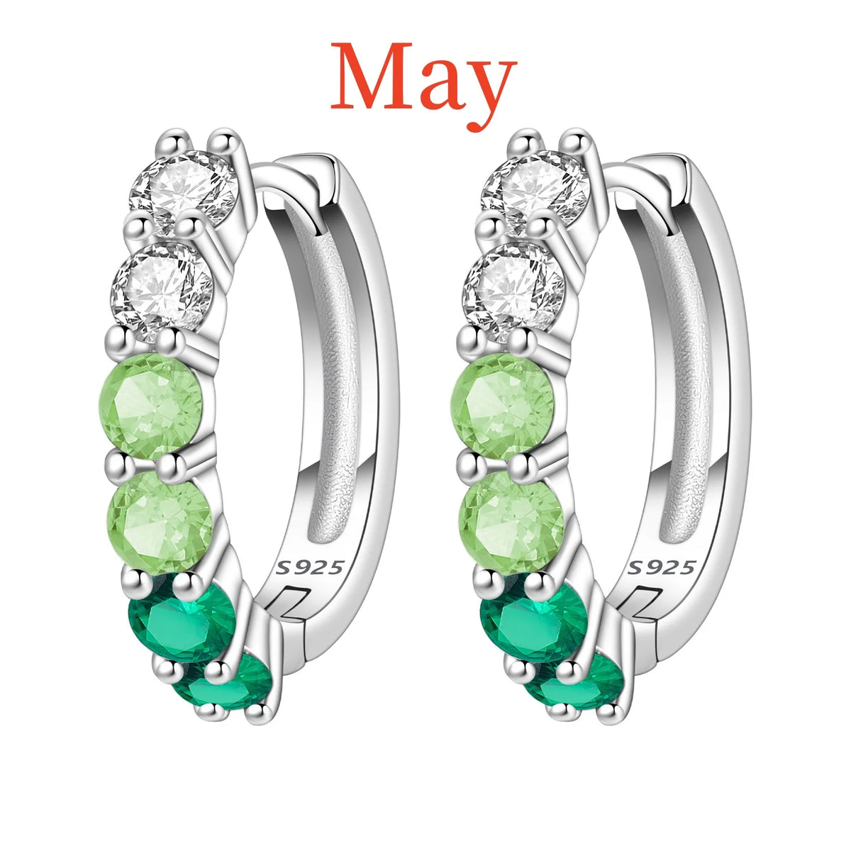 Colorful zirconia earrings from PANPOKI collection by Corporación Turística, featuring simplified, vibrant gemstone designs.