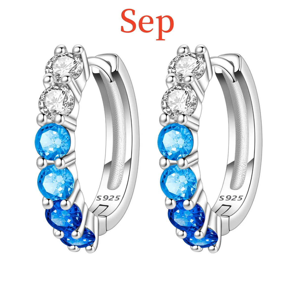Colorful zirconia earrings with simplified design by Corporación Turística, featuring vibrant, multi-colored gemstones on a sleek setting.