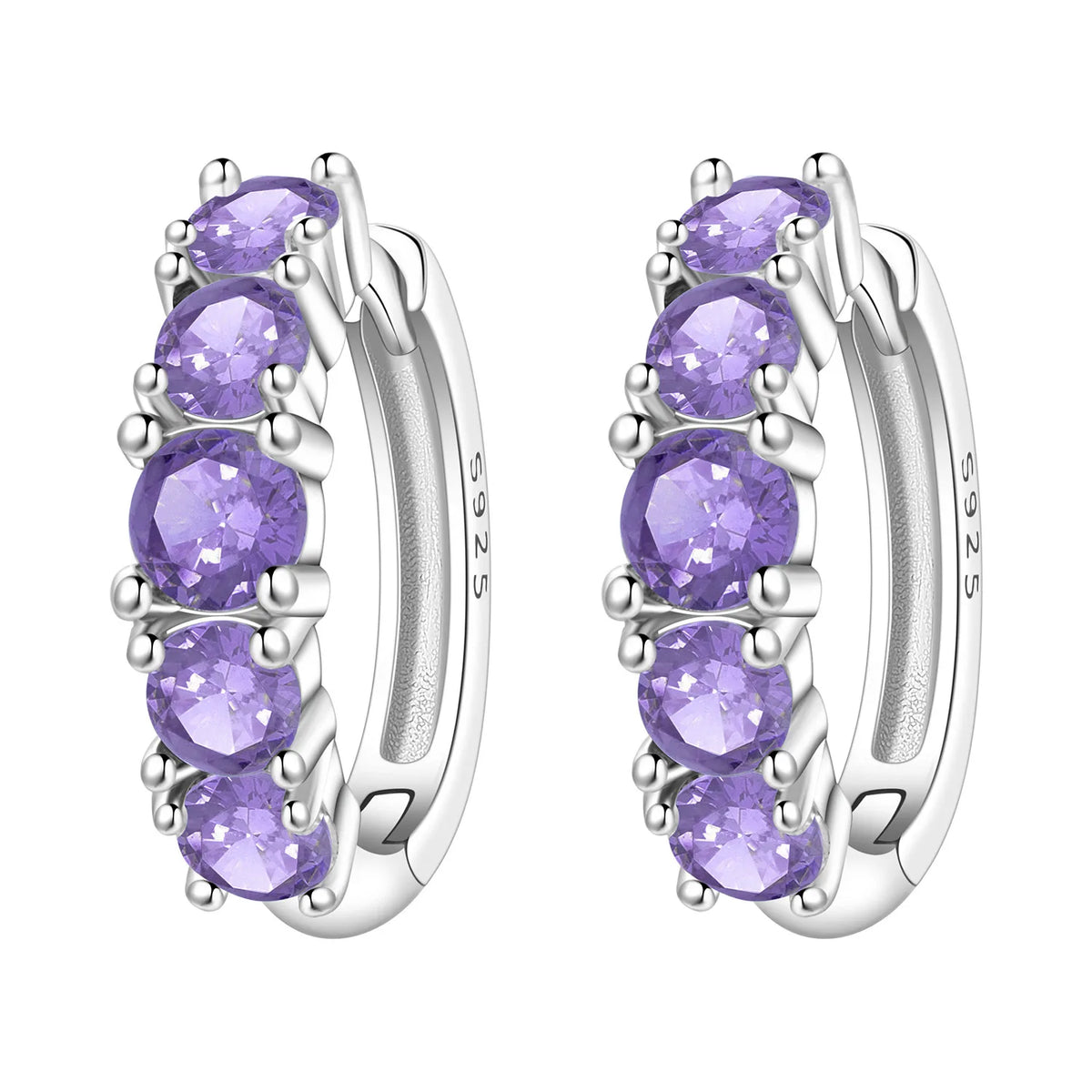 Colorful zirconia earrings from PANPOKI collection featuring simplified design, crafted by Corporación Turística.