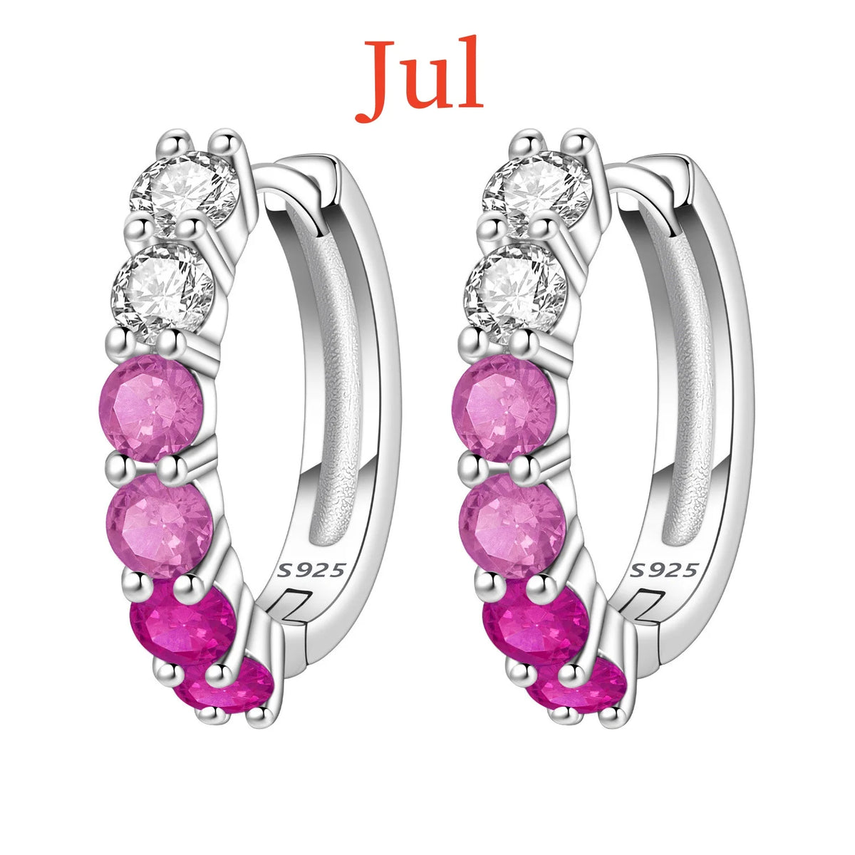 Colorful zirconia earrings from PANPOKI collection featuring simplified design, by Corporación Turística.