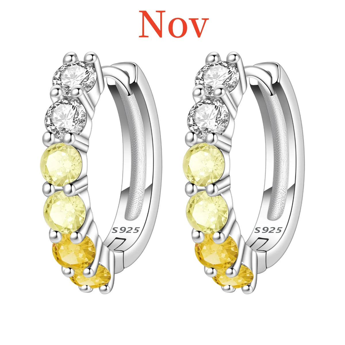 Colorful zirconia earrings from Panpoki by Corporación Turística featuring simplified, vibrant gemstone designs.