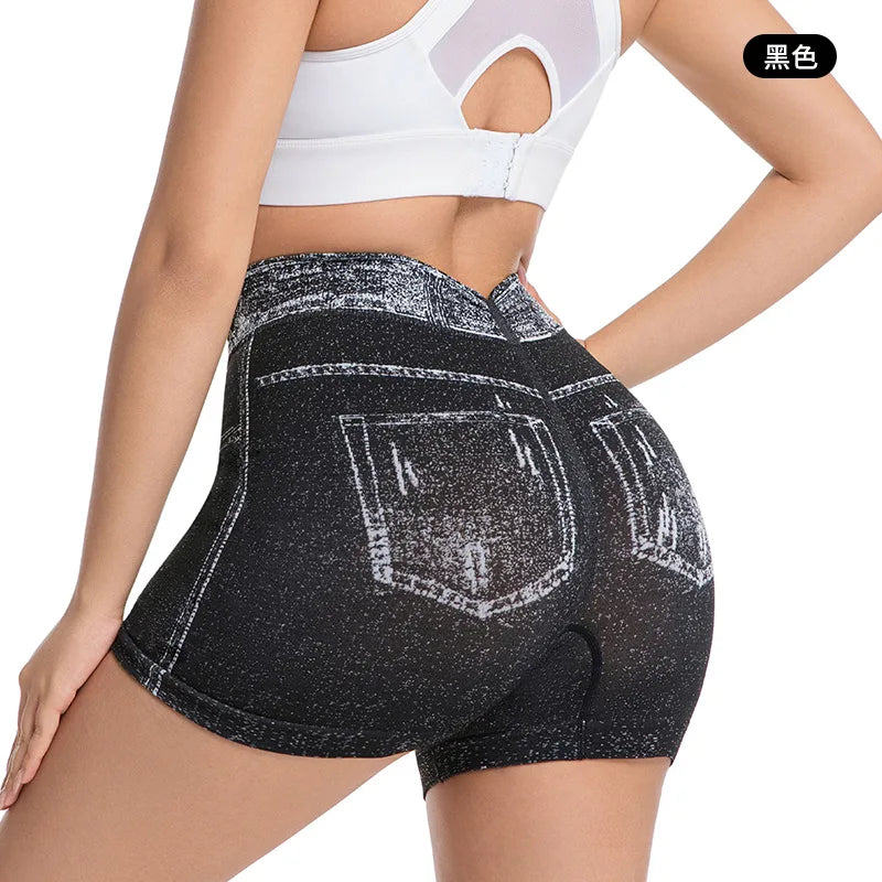 Pink denim imitation shorts from Corporación Turística, casual style, front view showing pockets and waistband.