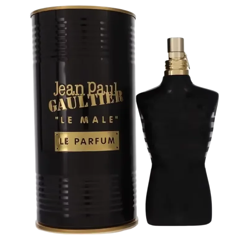 Jean Paul Gaultier Le Beau Le Parfum 4.2oz perfume bottle with sleek design, displayed on a neutral background.