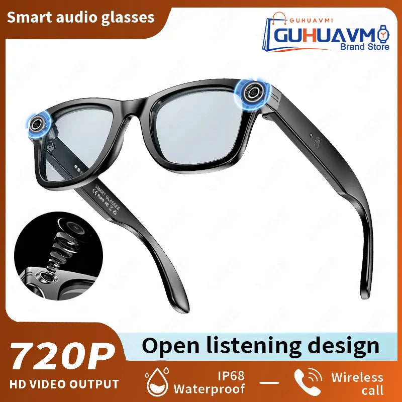 AI 800W smart glasses by Corporación Turística with HD camera, anti-vibration features, ideal for capturing moments efficiently.