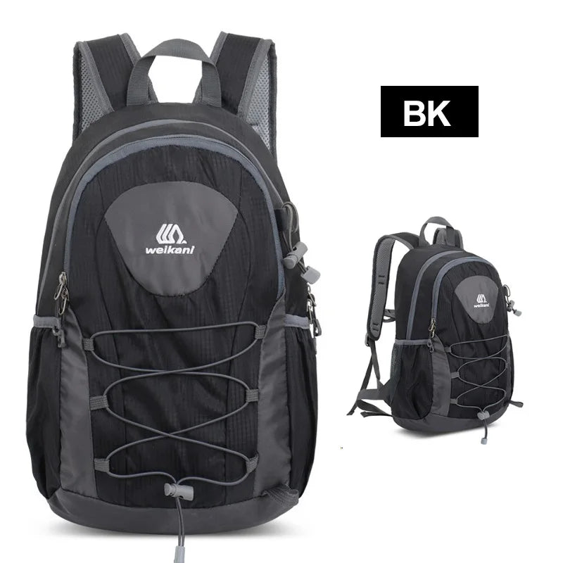 Camping backpack by Corporación Turística, hiking travel bag with multiple compartments and adjustable straps for outdoor adventures.