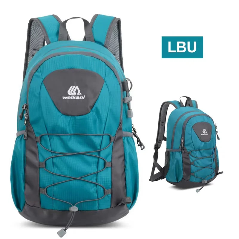Camping backpack by Corporación Turística, durable hiking travel bag with multiple compartments and adjustable straps.