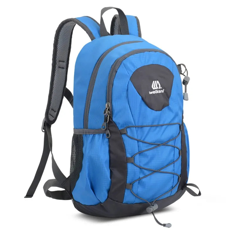 Camping backpack and travel bag for hiking by Corporación Turística, shown with adjustable straps and multiple compartments.