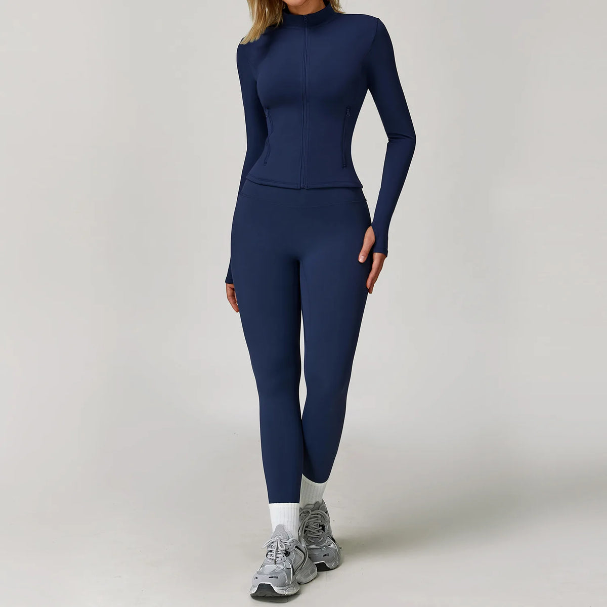 Black 2/3-piece women's yoga set by Corporación Turística, includes sports bra and leggings, designed for active wear and comfort.