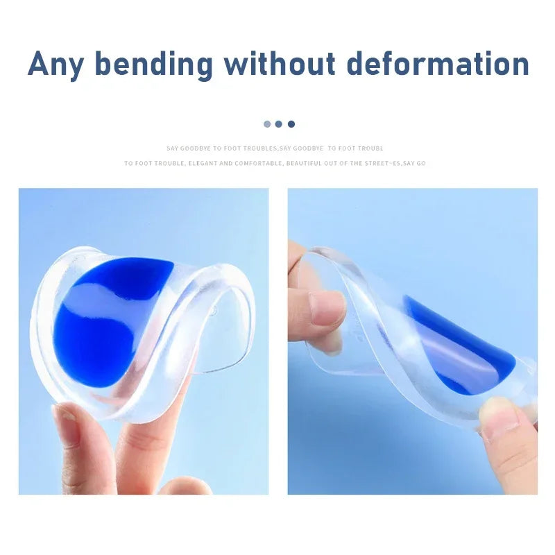 Gel silicone insoles by Corporación Turística with cushioning for foot pain relief, ideal for shoe sizes EU 39-46.