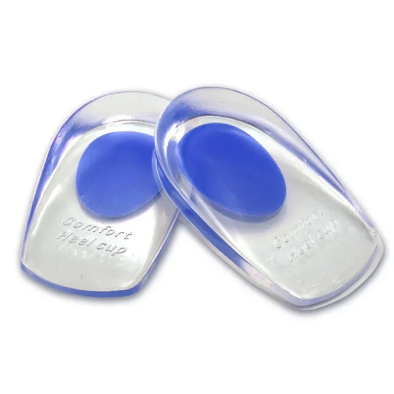 Silicone gel insoles with cushioning for pain relief, designed for foot comfort, suitable for EU sizes 39 to 46.