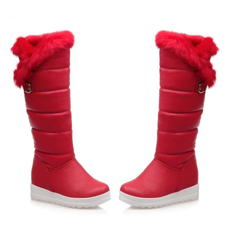 Knee-high snow boots by Corporación Turística with warm fleece lining and durable exterior for winter protection.