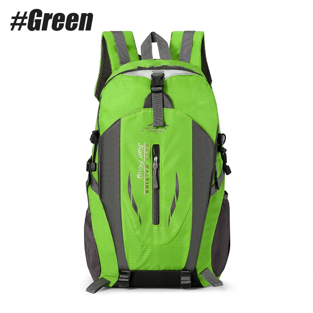 Red 40L waterproof hiking backpack by Corporación Turística, ideal for camping and outdoor adventures.