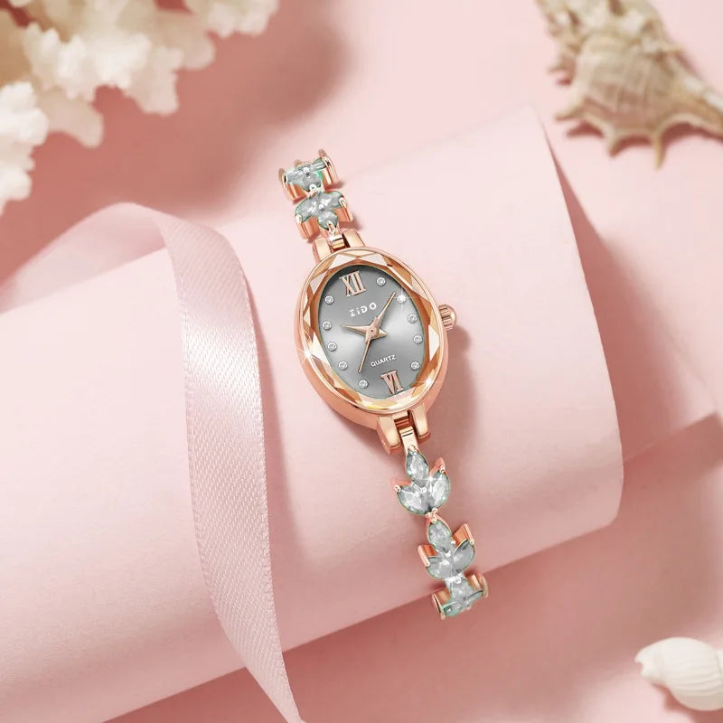 Lightweight UTHAI V22 women's watch with a sleek design, featuring a stylish strap and elegant face for feminine fashion.