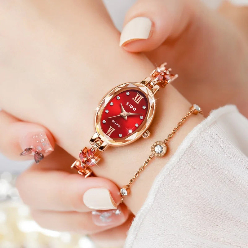 Lightweight UTHAI V22 women's watch with a sleek design, featuring a stylish strap and elegant dial, perfect for casual or formal wear.