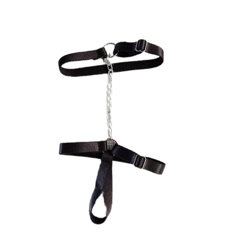 Black Gothic ankle brace for women with elastic band, designed for support and comfort, by Corporación Turística.