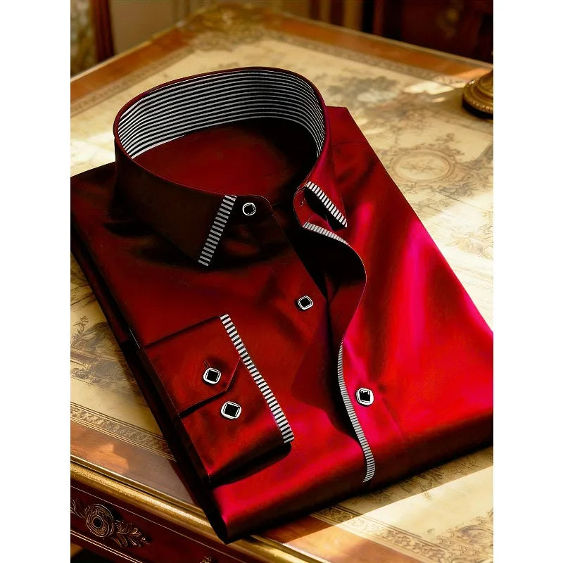 Men's 2025 patchwork shirt by Corporación Turística featuring a modern, stylish design with vibrant fabric patches.