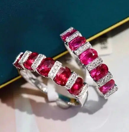 Elegant white zirconia ring for women featuring a silver band, luxurious jewelry piece from Corporación Turística.