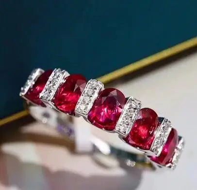 Elegant white cubic zirconia ring for women by Corporación Turística, showcasing a luxurious jewelry design.