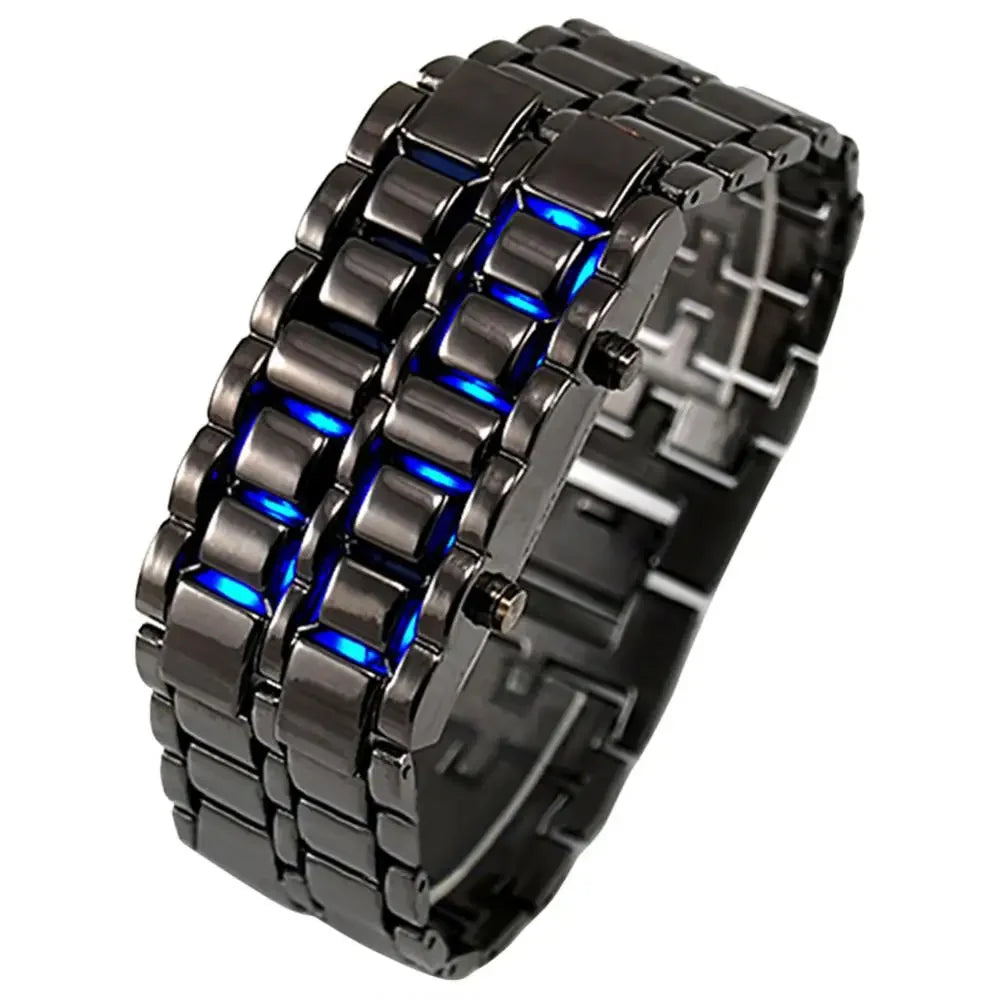 Digital Lava watch for men by Corporación Turística, black fully metallic design with a modern, bold style.