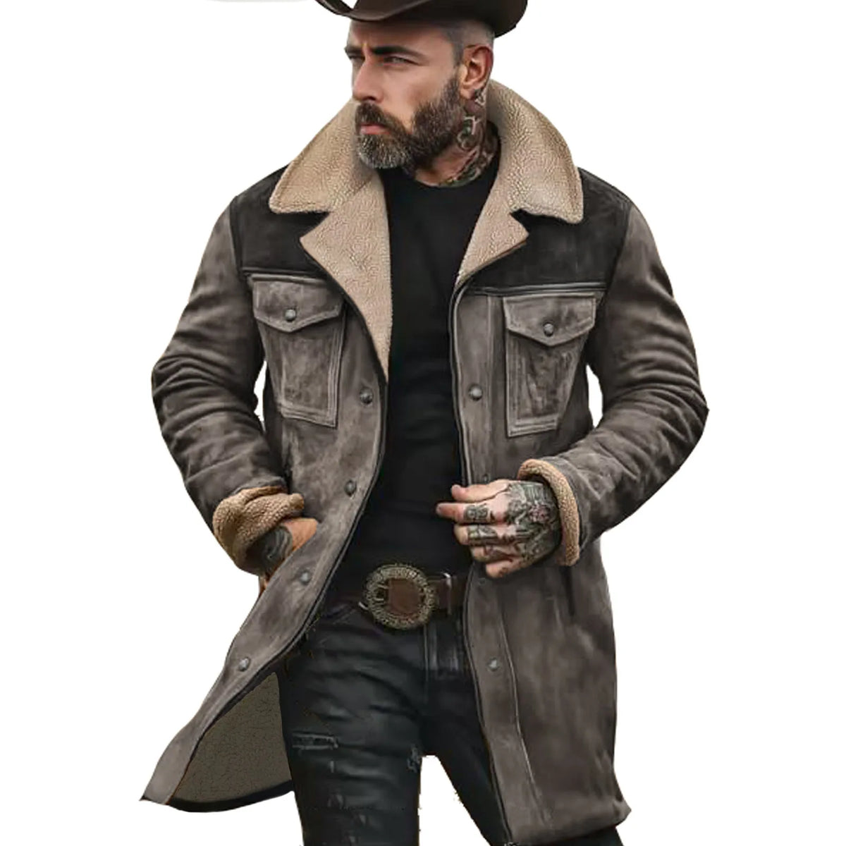 Men's green military-style ante jacket by Corporación Turística, featuring multiple pockets for streetwear fall winter 2025.