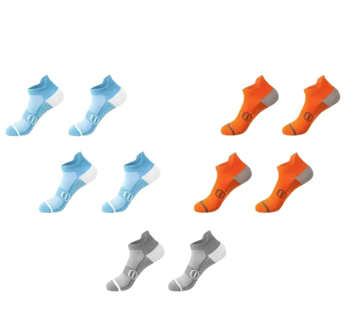 Breathable professional running socks for men and women by Corporación Turística, featuring moisture-wicking mesh fabric.