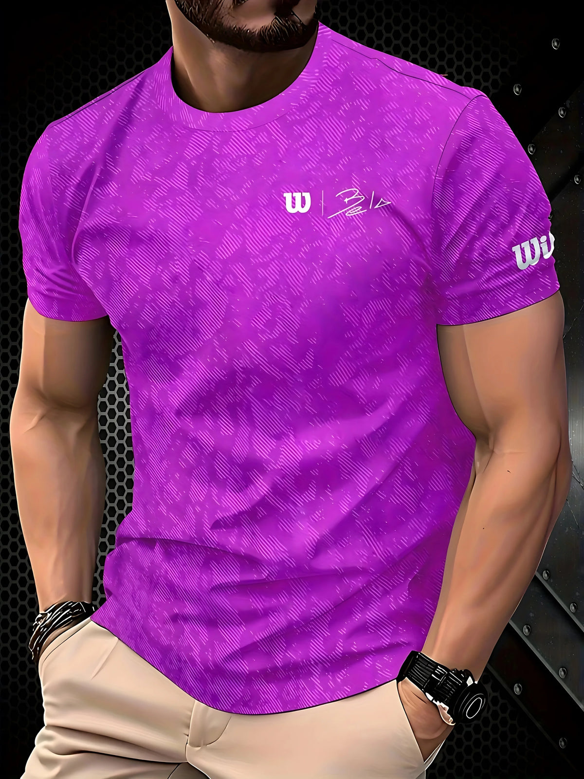 Black men's T-shirt with gold "King" print from Corporación Turística, casual and stylish, shown laid flat.