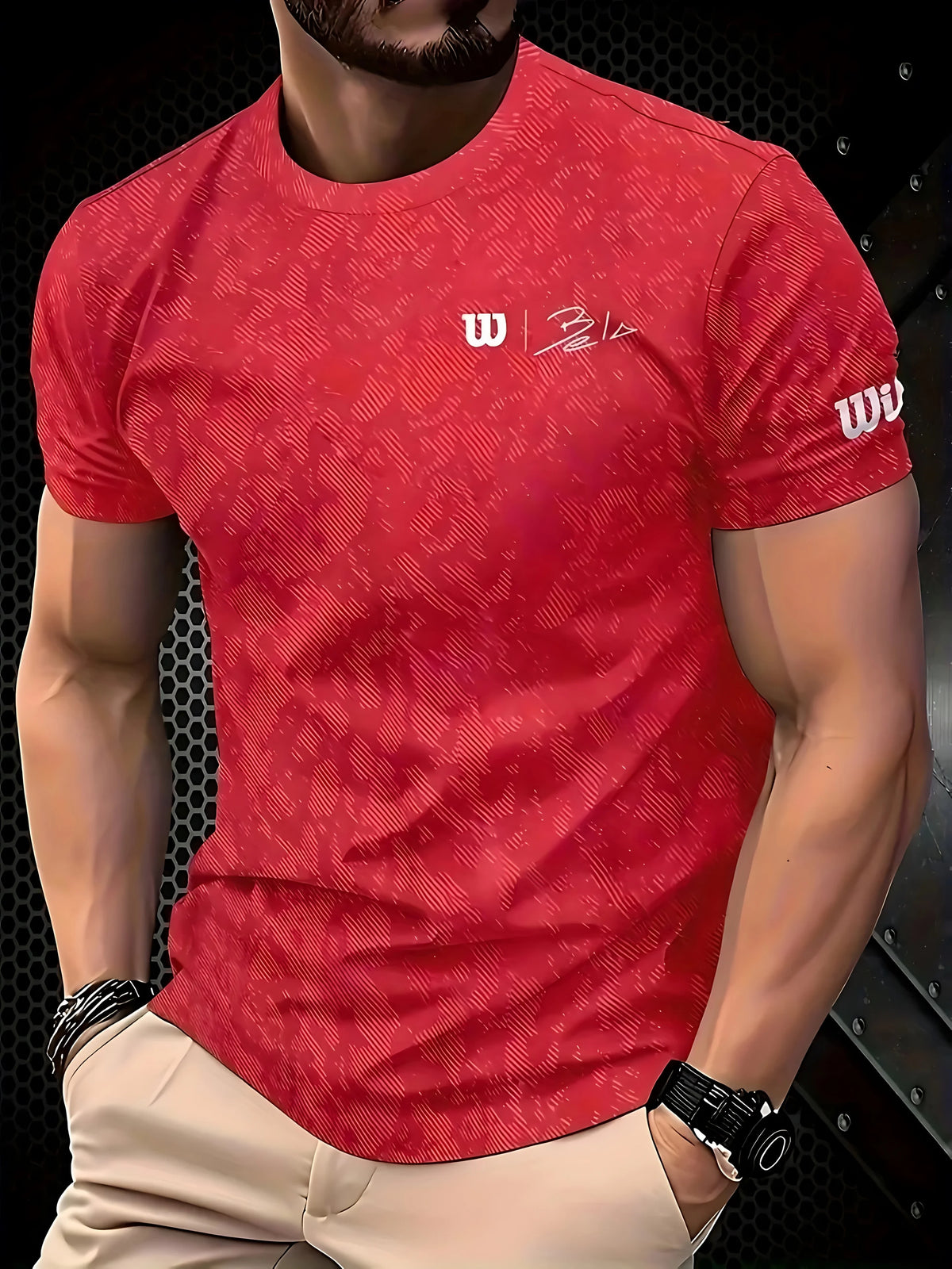 Black men's "King" T-shirt by Corporación Turística featuring gold print, casual style, and comfortable fit.