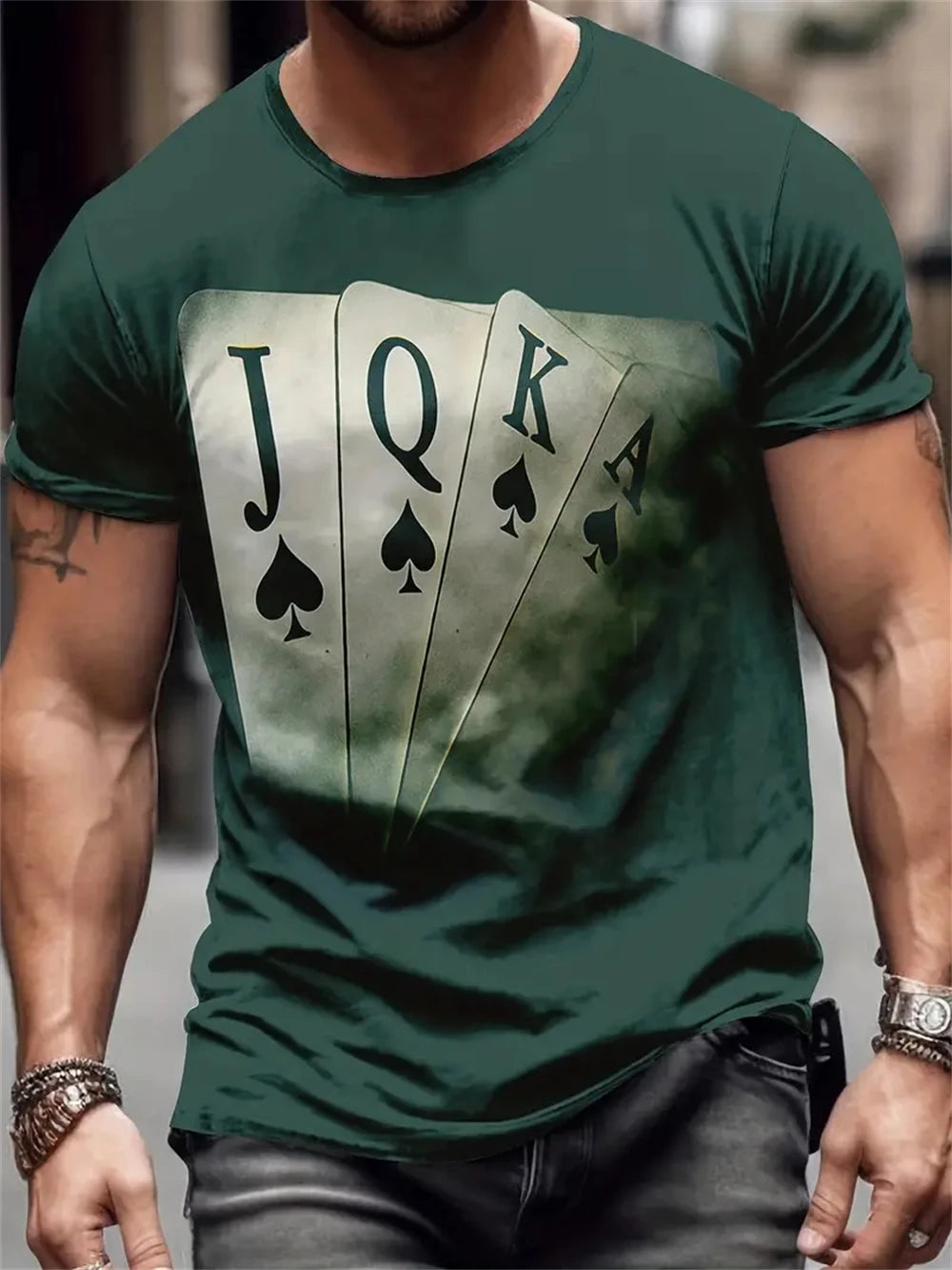 Black men's "King" T-shirt by Corporación Turística with gold printed design, casual style, and comfortable fit.