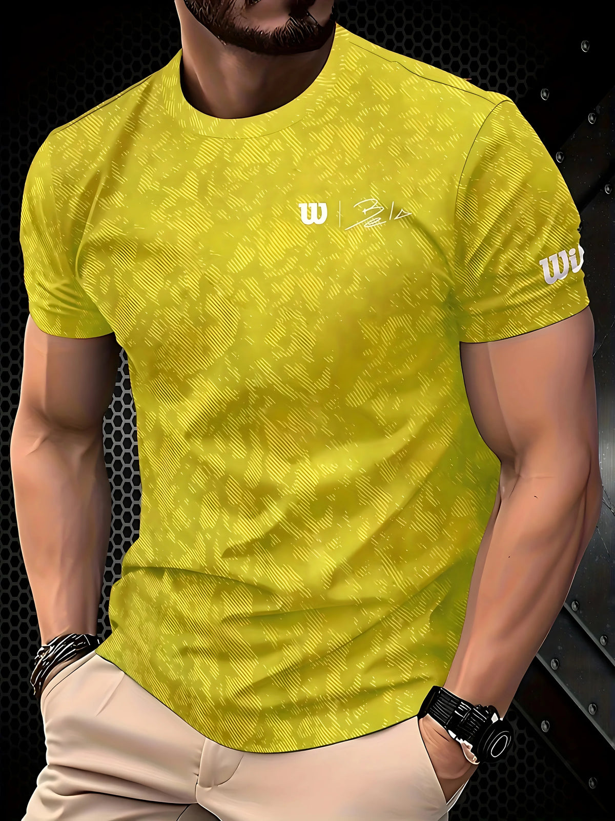 Black men's "King" T-shirt by Corporación Turística with gold printed design, casual style, short sleeves, and crew neck.