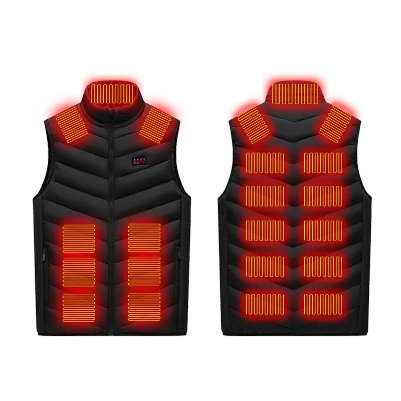 Corporal Turística heated thermal vest with 21-zone heat, USB-powered electric jacket for men and women, warm winter clothing.