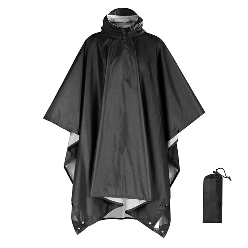 Militar 3 en 1 poncho impermeable con capucha, Corporación Turística, resistente al agua y ideal para lluvia y clima frío.