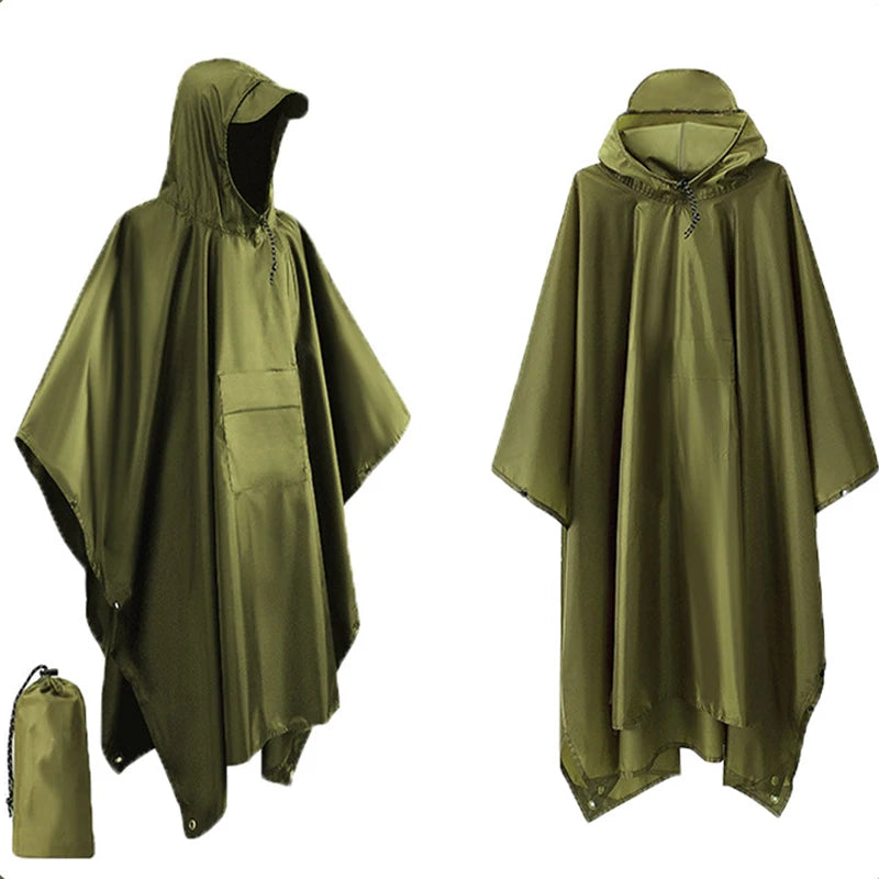 Militar 3 en 1 chubasquero Corporación Turística con capucha, waterproof poncho ideal para lluvia y protección contra el clima.