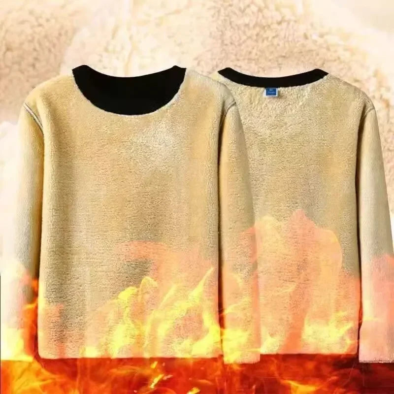 Black men's thermal polar T-shirt by Corporación Turística, Korean style, suitable for fall and winter, size 2XL.