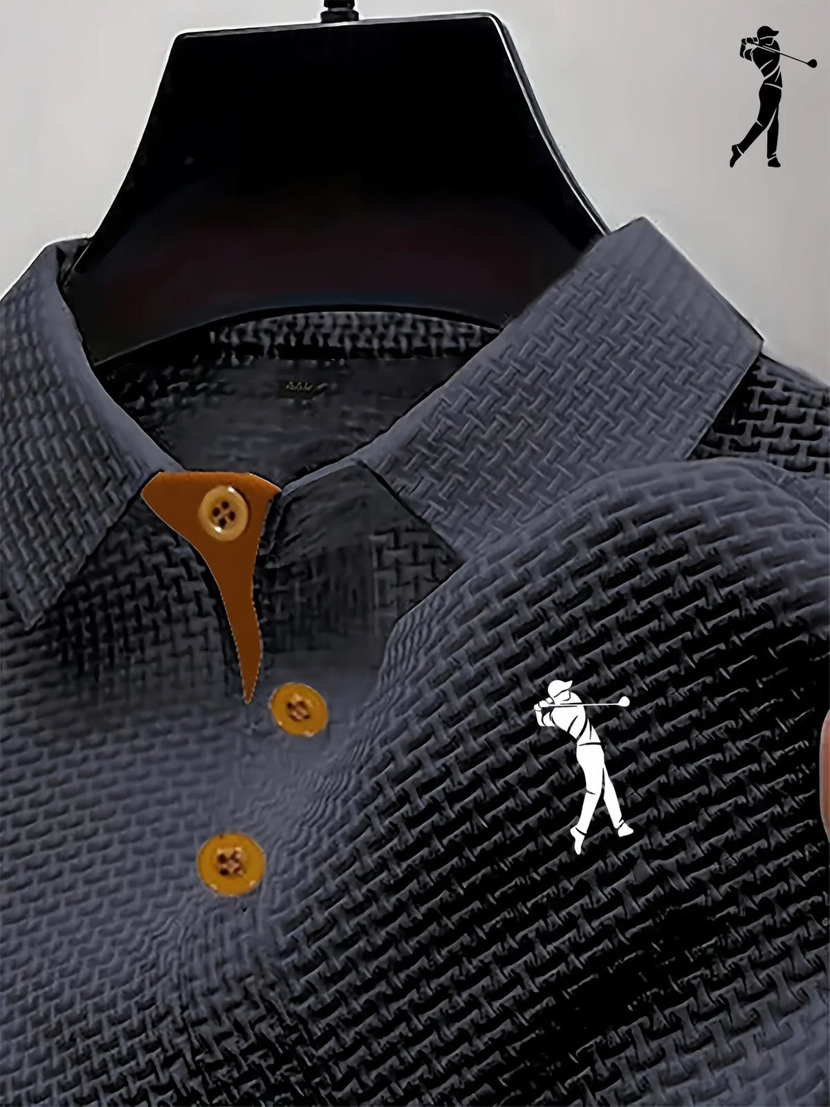 Blue men's polo shirt by Corporación Turística, casual slim fit summer polo, perfect for warm weather and stylish wear.