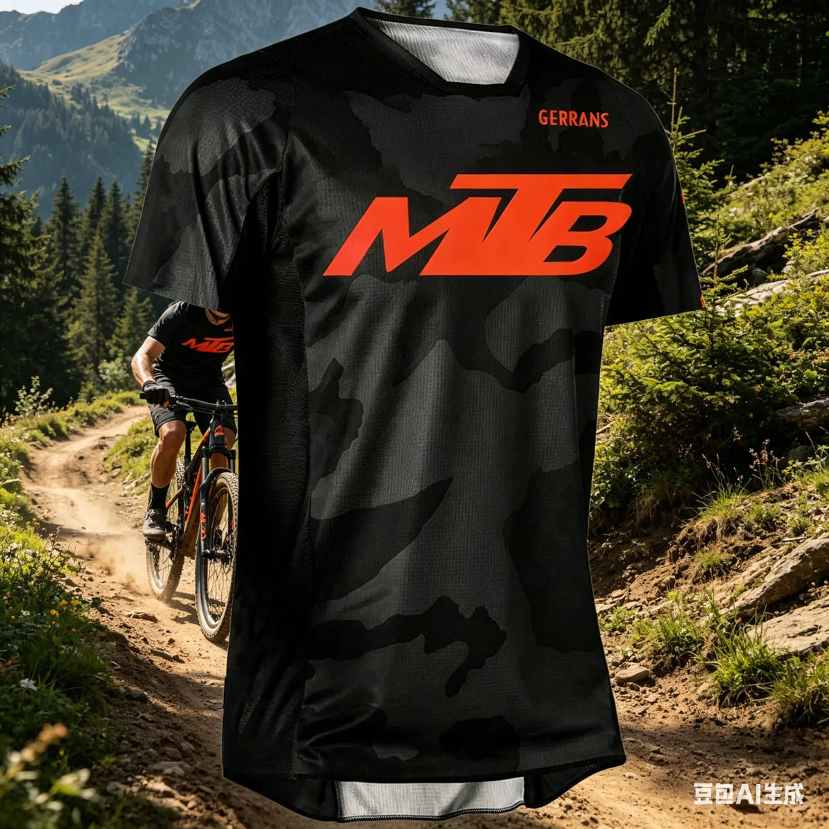Short-sleeve mountain biking jersey by Corporación Turística, outdoor cycling shirt for parents and children, breathable sportswear.